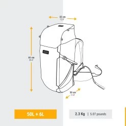 WOMEN’S TRAVEL TREKKING BACKPACK TRAVEL 900 50+6 L WITH SUITCASE OPENING -Outdoor Camping Store k00098c9abe81ff0b556ccc914d17294b 1