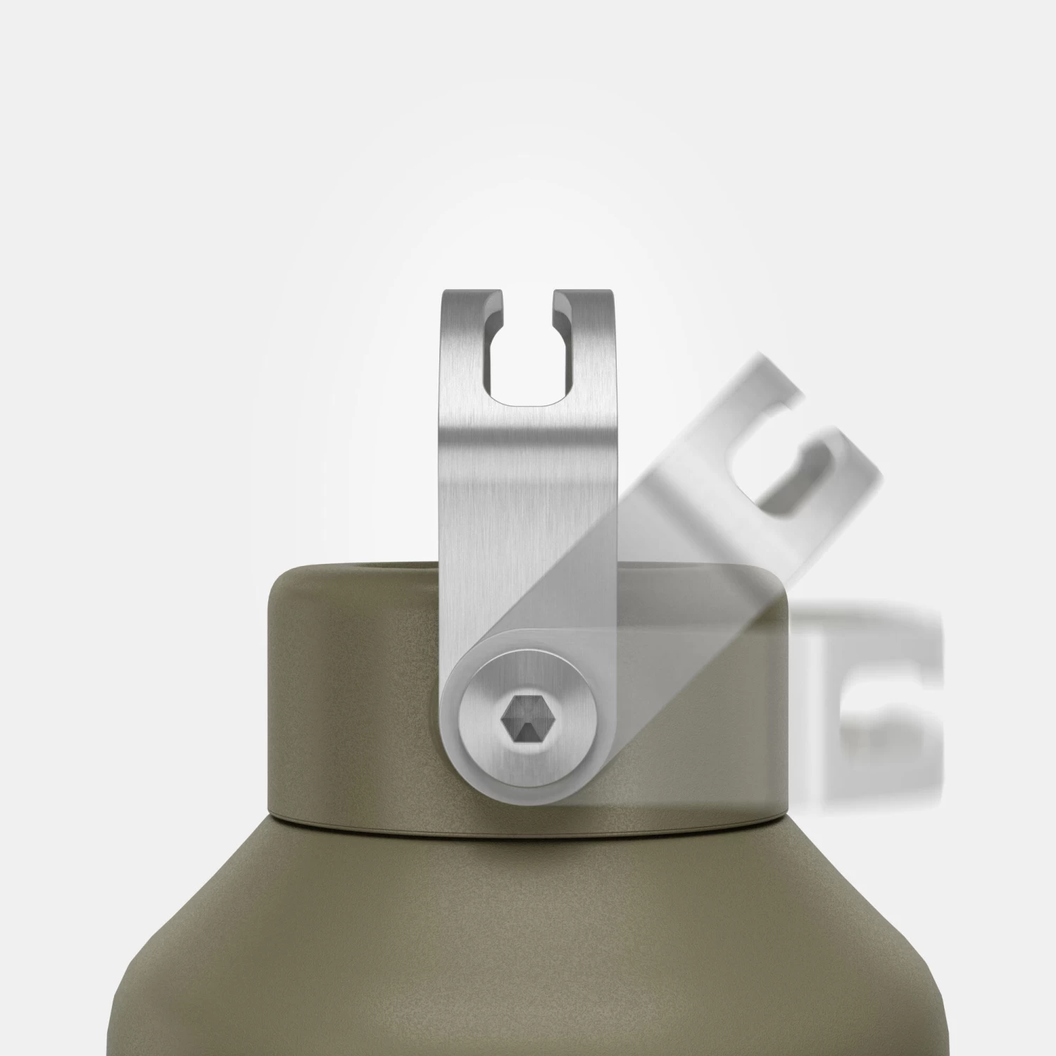 Quechua Stainless Steel Hiking Flask With Screw Cap MH100 1.5 L Khaki 5 Quechua Stainless Steel Hiking Flask With Screw Cap MH100 1.5 L Khaki - Image 5