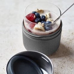 Black+Blum Glass Lunch Bowl 450ml Slate -Outdoor Camping Store k456140d8a6e71764f00b5c6cd0be2aa4