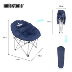 Milestone Navy Blue Deluxe Moon Chair -Outdoor Camping Store k7f55671e6b6bc9ffd6ff0dca6363ef3c