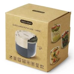 Black+Blum Glass Lunch Bowl 600ml Slate -Outdoor Camping Store k7ff4b31510fd40cb41416ee292147b94
