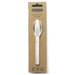 Black+Blum Stainless Steel Cutlery Set With Case Grey -Outdoor Camping Store k8d9e7272ef1db3adf45a3320ebadbe12