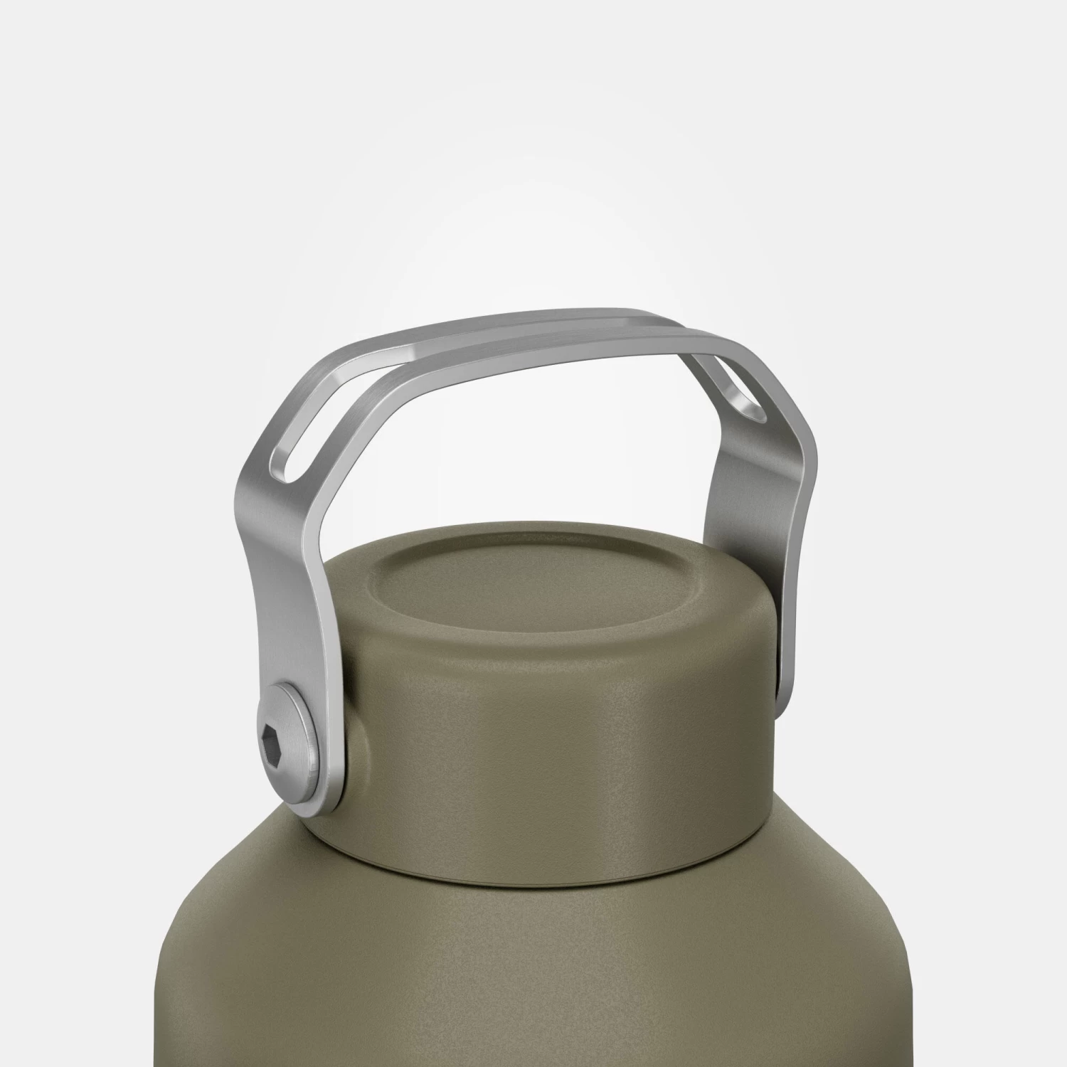 Quechua Stainless Steel Hiking Flask With Screw Cap MH100 1.5 L Khaki 4 Quechua Stainless Steel Hiking Flask With Screw Cap MH100 1.5 L Khaki - Image 4