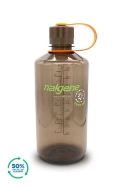 Nalgene 1L Narrow Mouth Sustain Water Bottle - Made From 50% Plastic Waste -Outdoor Camping Store kac438f71df381bef2611c29c3ce62370