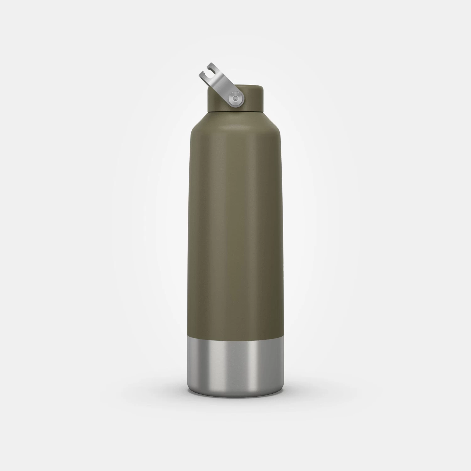 Quechua Stainless Steel Hiking Flask With Screw Cap MH100 1.5 L Khaki 9 Quechua Stainless Steel Hiking Flask With Screw Cap MH100 1.5 L Khaki - Image 9